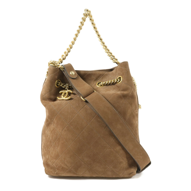 CHANEL 麂皮皮革2 Way Shoulder Bag手挽肩背兩用袋-0