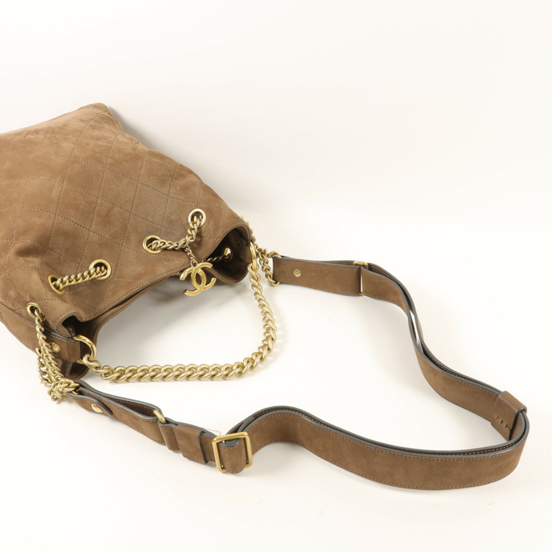 CHANEL 麂皮皮革2 Way Shoulder Bag手挽肩背兩用袋-8