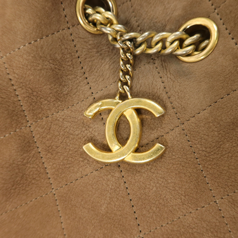 CHANEL 麂皮皮革2 Way Shoulder Bag手挽肩背兩用袋-10