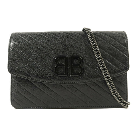 BALENCIAGA 牛皮皮革BB Wallet On Chain鏈帶肩背袋