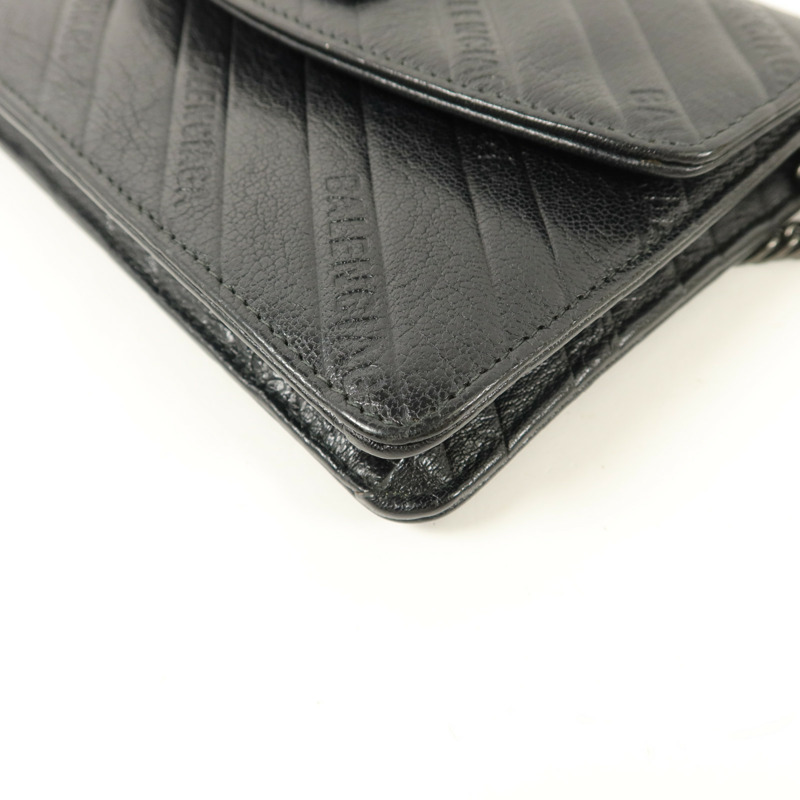 BALENCIAGA 牛皮皮革BB Wallet On Chain鏈帶肩背袋-13