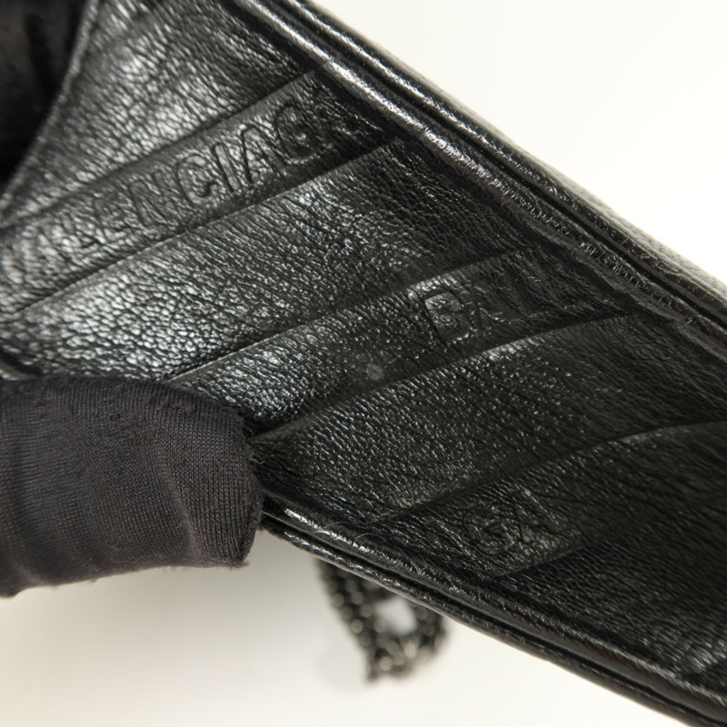 BALENCIAGA 牛皮皮革BB Wallet On Chain鏈帶肩背袋-17
