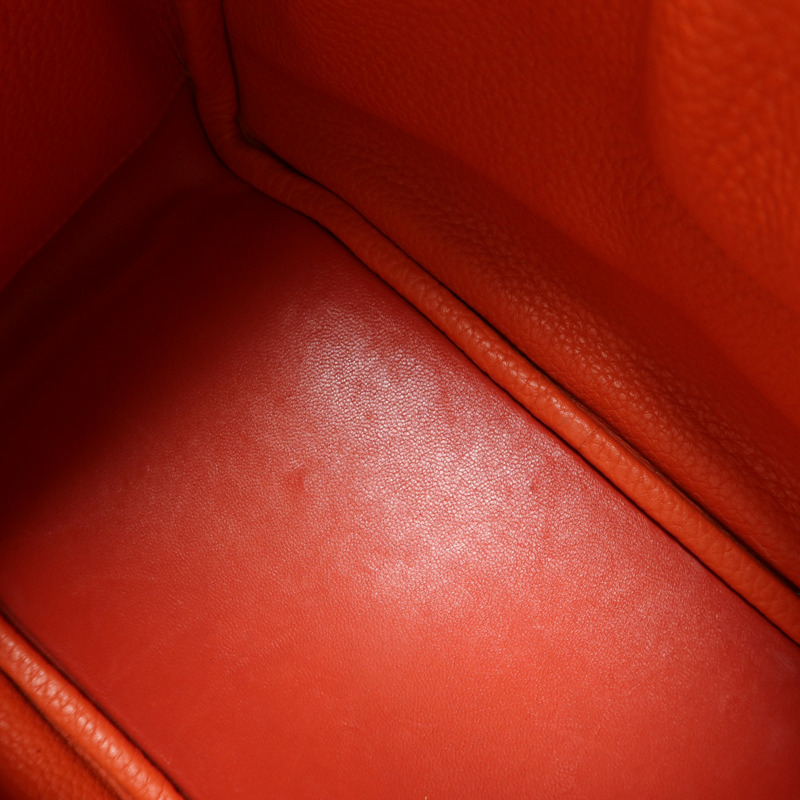 HERMES Clemence皮革Lindy 26手挽肩背兩用袋Orange Poppy-16
