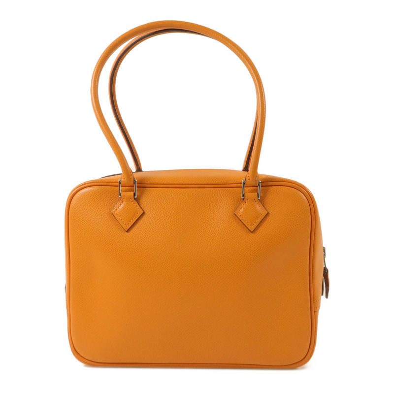 HERMES Epsom皮革Mini Plume手挽袋Orange-1