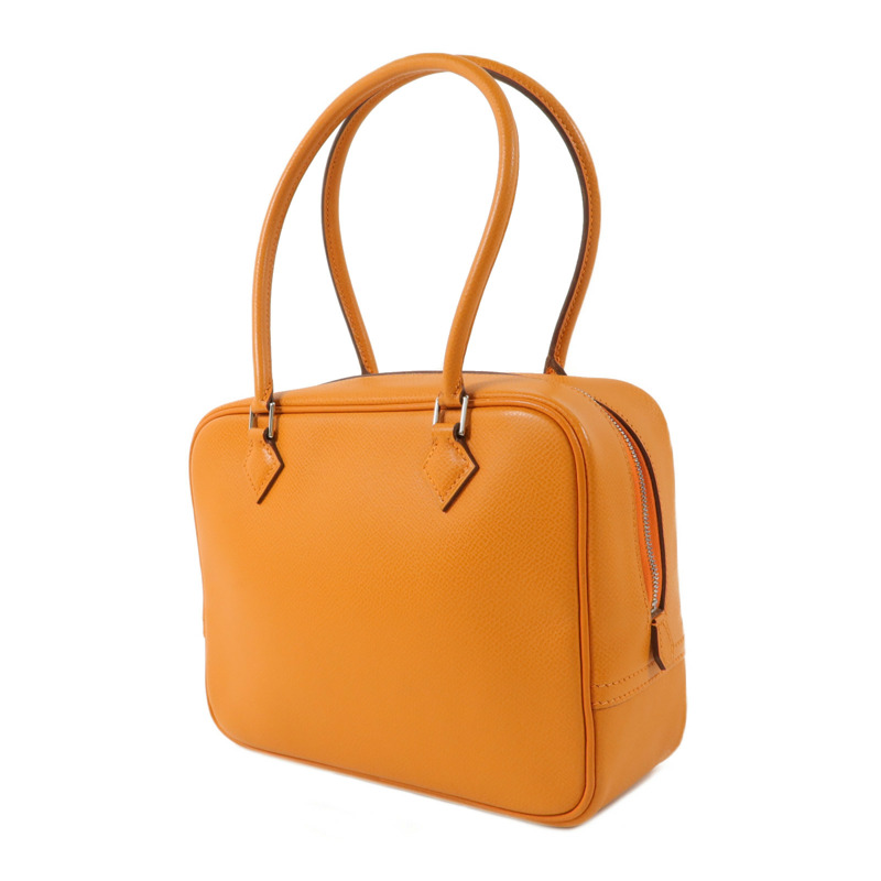 HERMES Epsom皮革Mini Plume手挽袋Orange-2