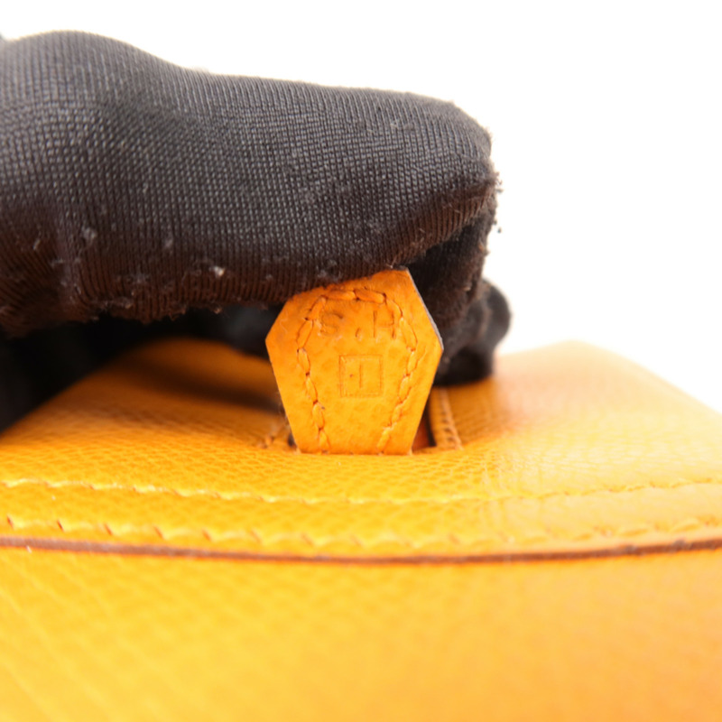 HERMES Epsom皮革Mini Plume手挽袋Orange-6
