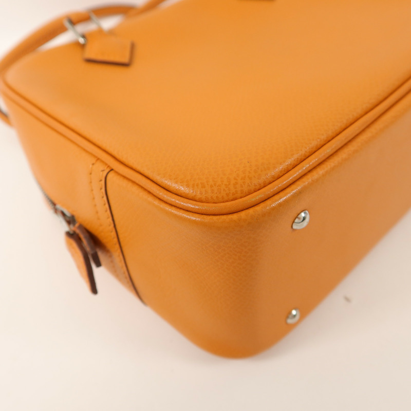 HERMES Epsom皮革Mini Plume手挽袋Orange-13