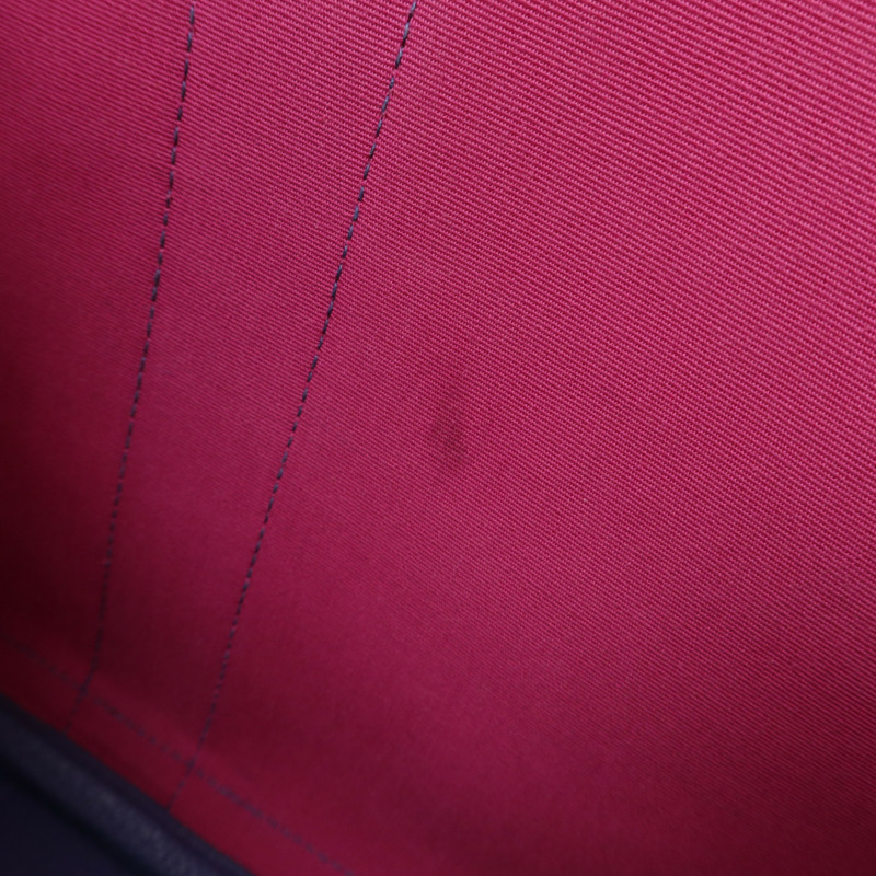 HERMES Negonda皮革/帆布GardenParty PM手挽袋Magnolia/Bleu Brighton-15