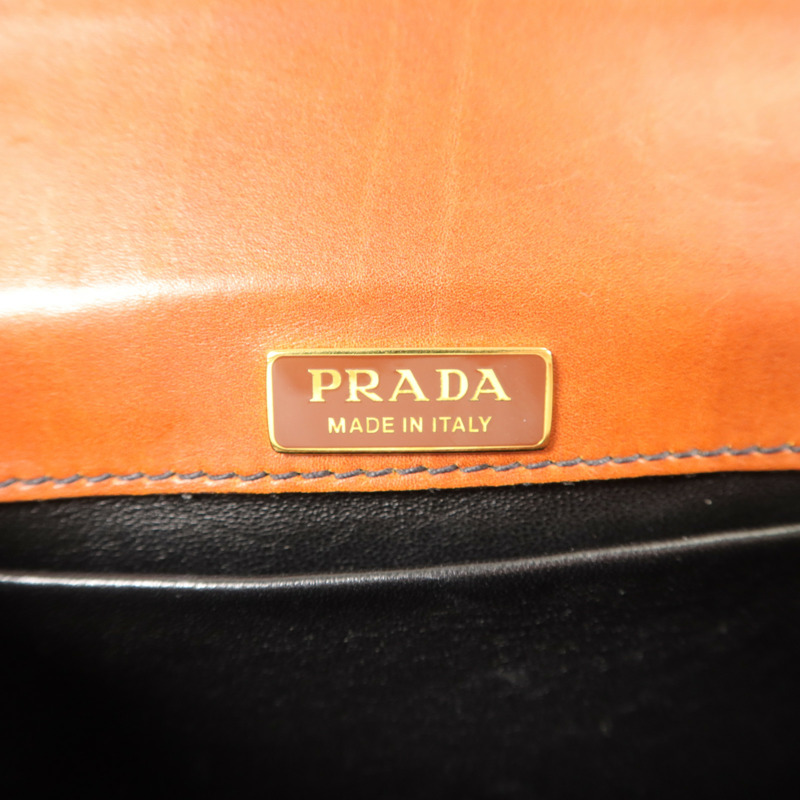 PRADA 牛皮皮革Shoulder Bag鏈帶肩背袋-5