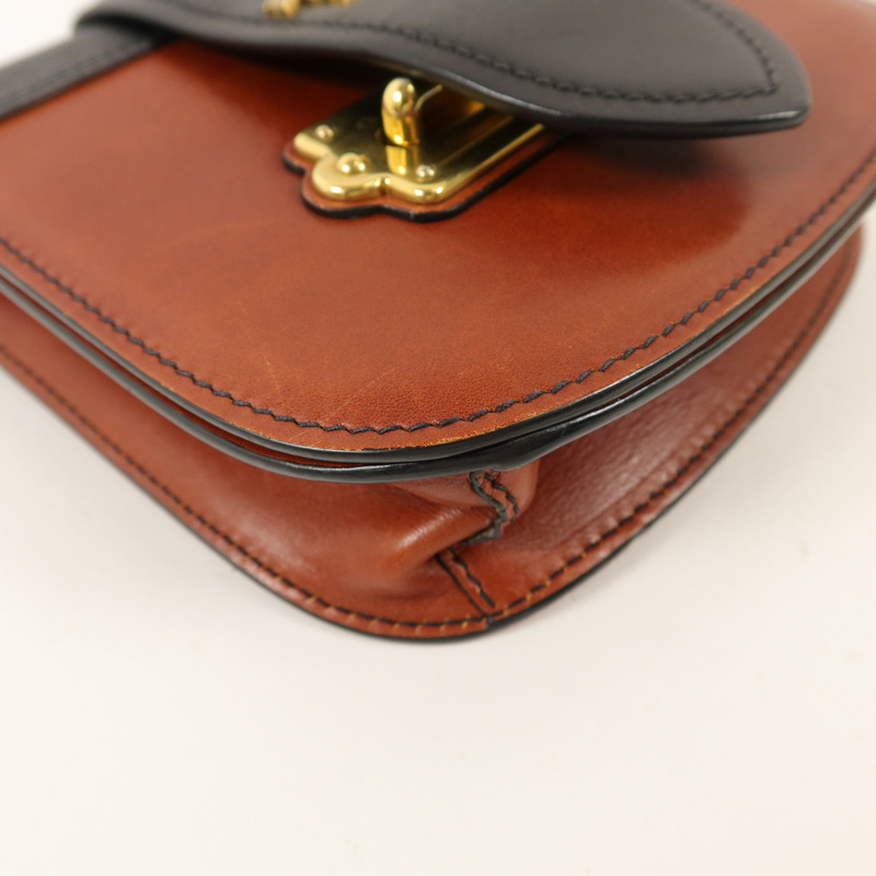 PRADA 牛皮皮革Shoulder Bag鏈帶肩背袋-12