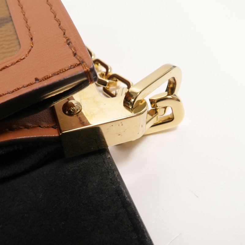 LOUIS VUITTON Monogram/Monogram Reverse Dauphine MM鏈帶手挽肩背兩用袋-16