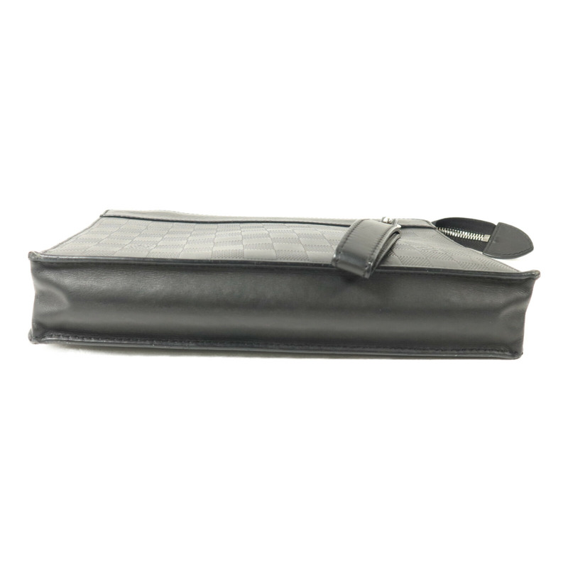 LOUIS VUITTON Damier Infini Stand Pouch銀扣手拿包-3