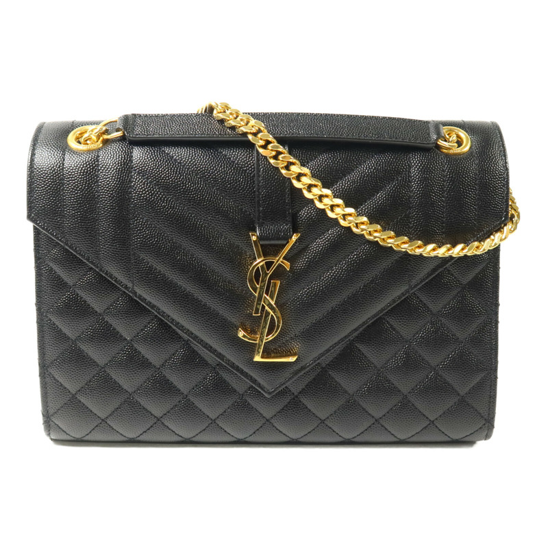SAINT LAURENT 牛皮皮革Envelope Chain Bag鏈帶肩背袋-0