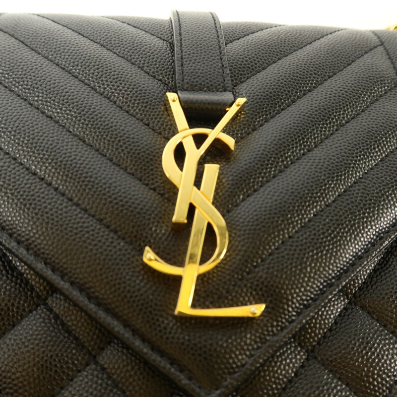 SAINT LAURENT 牛皮皮革Envelope Chain Bag鏈帶肩背袋-7