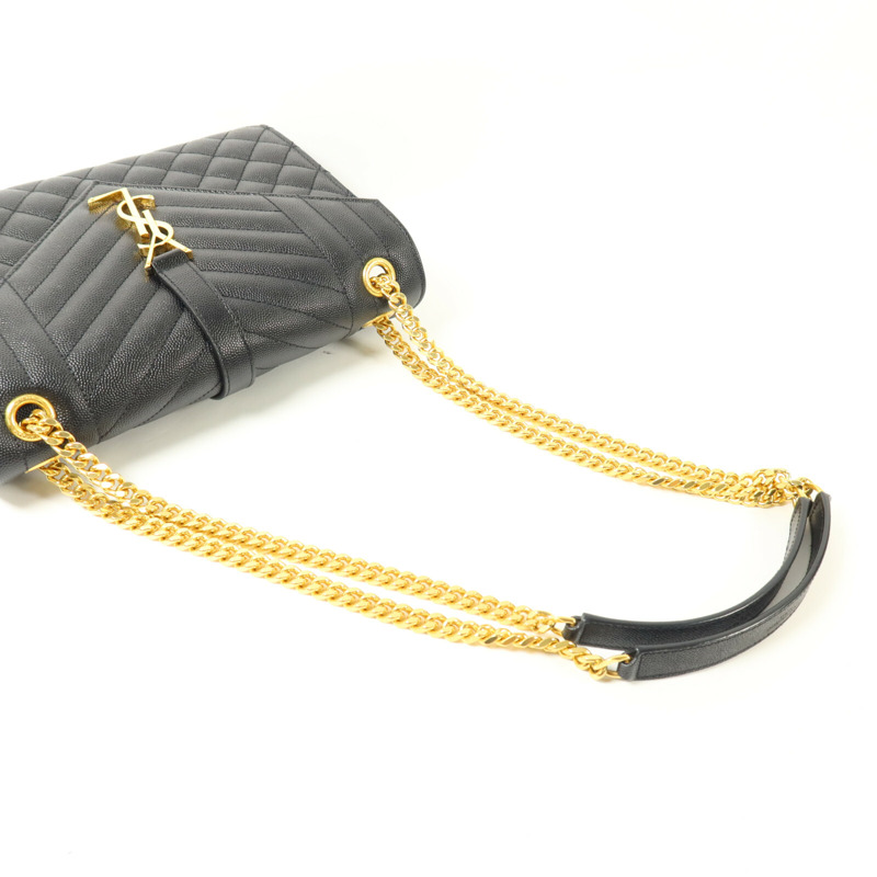 SAINT LAURENT 牛皮皮革Envelope Chain Bag鏈帶肩背袋-8