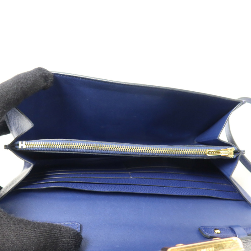 HERMES Epsom皮革Constance To Go肩背袋Bleu Saphir-4