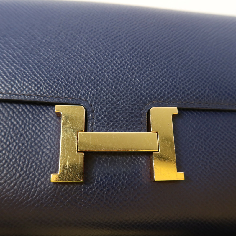 HERMES Epsom皮革Constance To Go肩背袋Bleu Saphir-7
