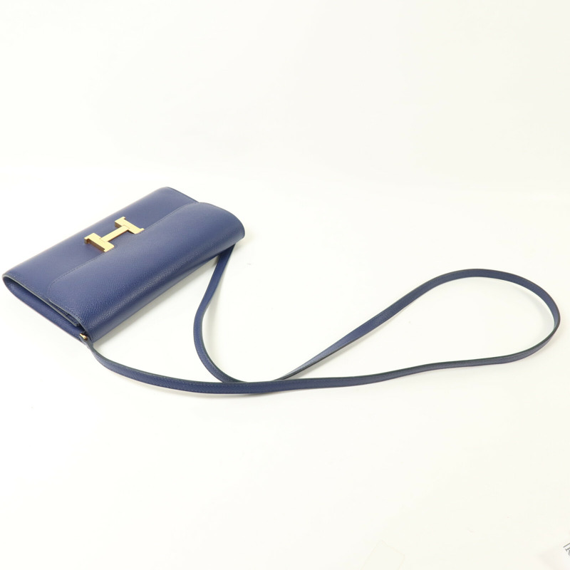HERMES Epsom皮革Constance To Go肩背袋Bleu Saphir-8
