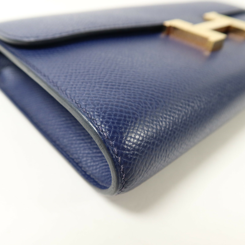 HERMES Epsom皮革Constance To Go肩背袋Bleu Saphir-9