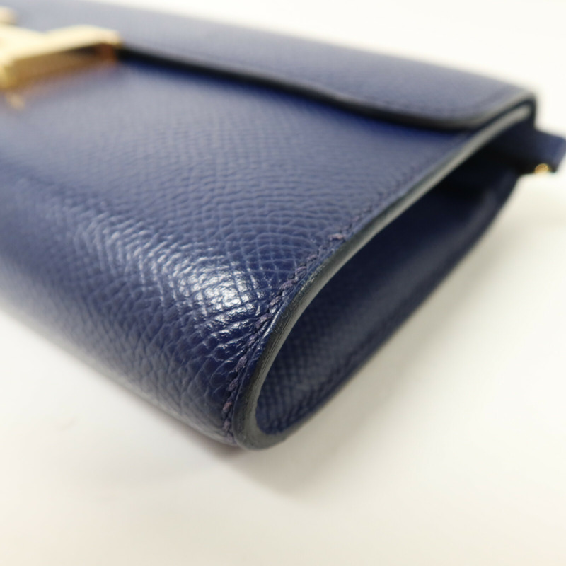 HERMES Epsom皮革Constance To Go肩背袋Bleu Saphir-10