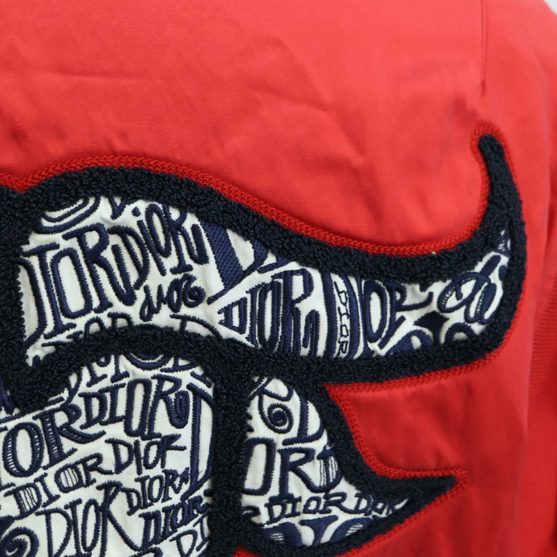 【日本直送】Christian Dior 飛行員夾克 Shawn Stussy 聯名款 尼龍 紅色 正品 175991SM-10