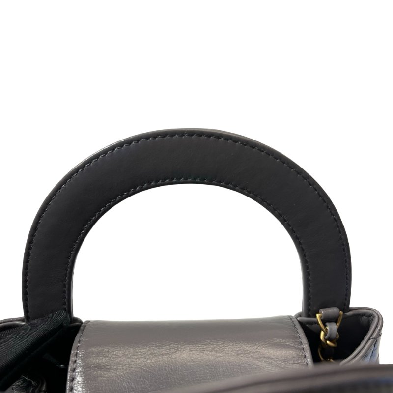 CHANEL KELLY Cross Body Bag Grey GHW-3