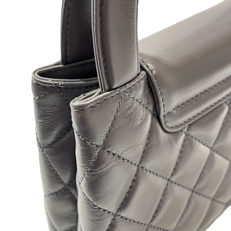 CHANEL KELLY Cross Body Bag Grey GHW-4