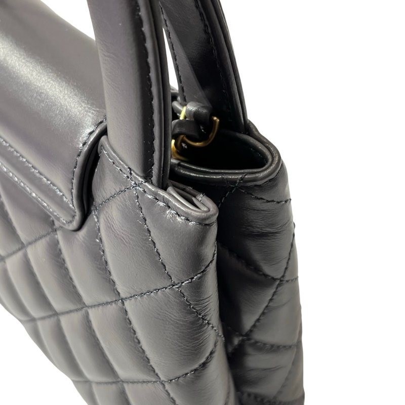 CHANEL KELLY Cross Body Bag Grey GHW-5