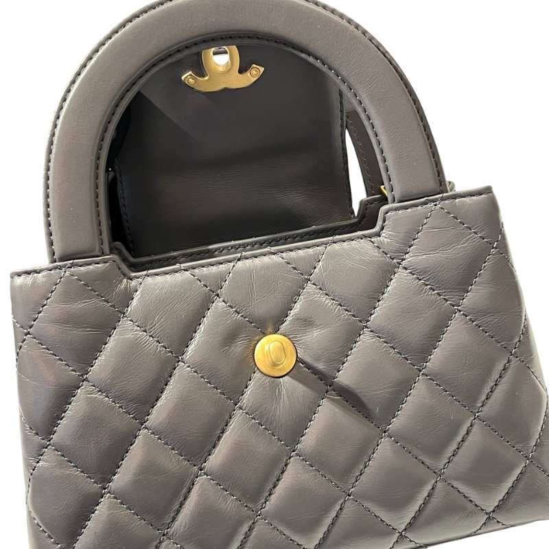CHANEL KELLY Cross Body Bag Grey GHW-8
