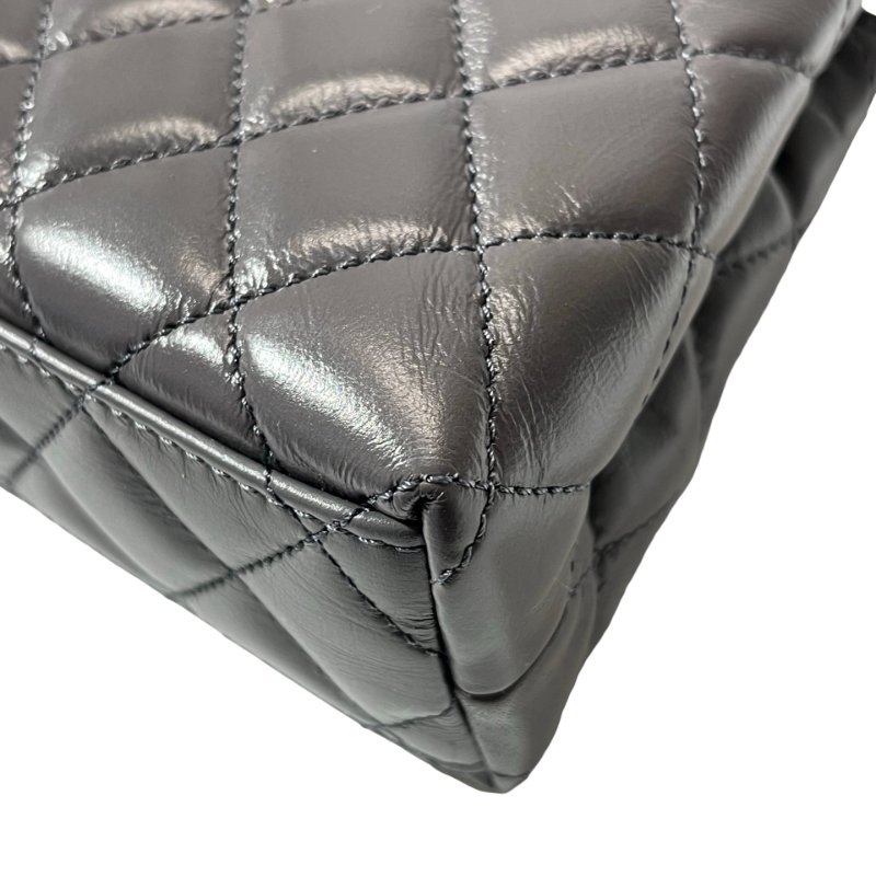 CHANEL KELLY Cross Body Bag Grey GHW-11