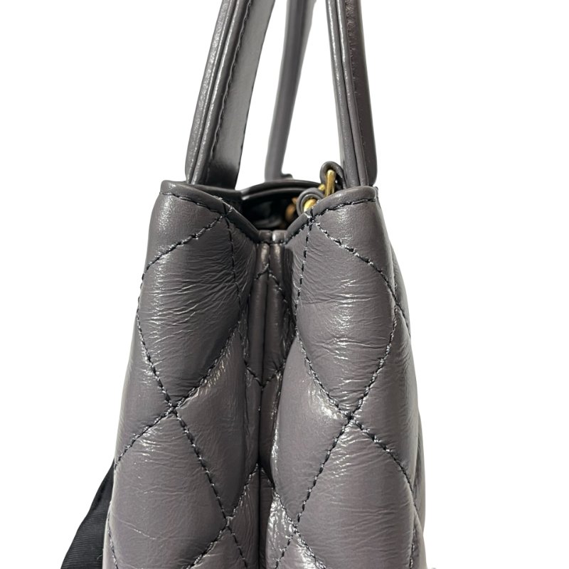 CHANEL KELLY Cross Body Bag Grey GHW-12