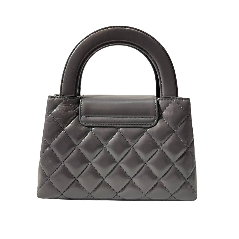 CHANEL KELLY Cross Body Bag Grey GHW-15