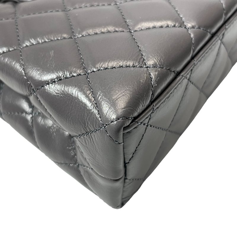 CHANEL KELLY Cross Body Bag Grey GHW-18