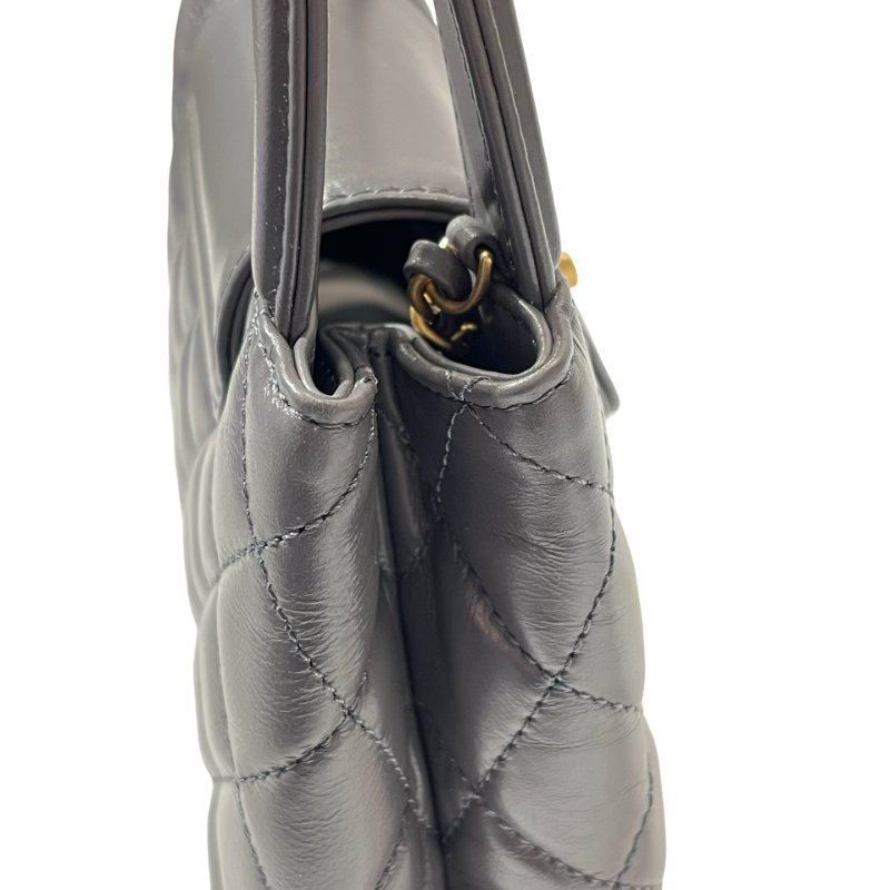 CHANEL KELLY Cross Body Bag Grey GHW-19