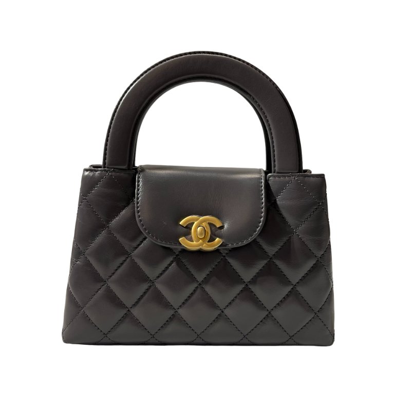 CHANEL KELLY Cross Body Bag Grey GHW-20