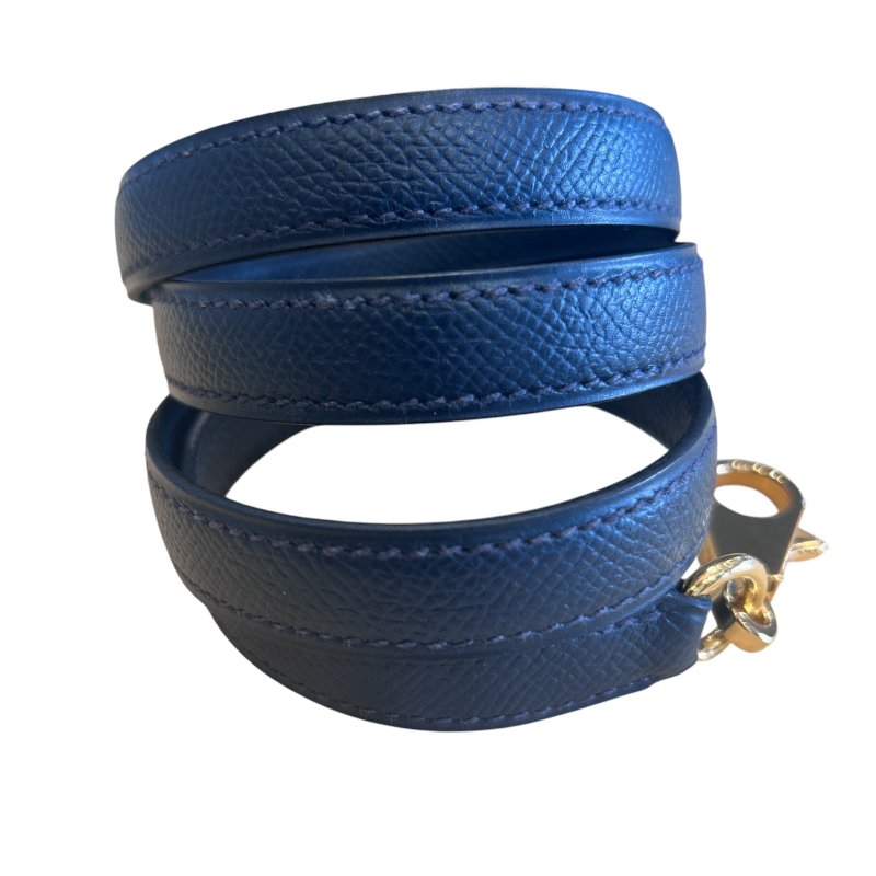 HERMES 藍金扣BOLIDE 32兩用包-8