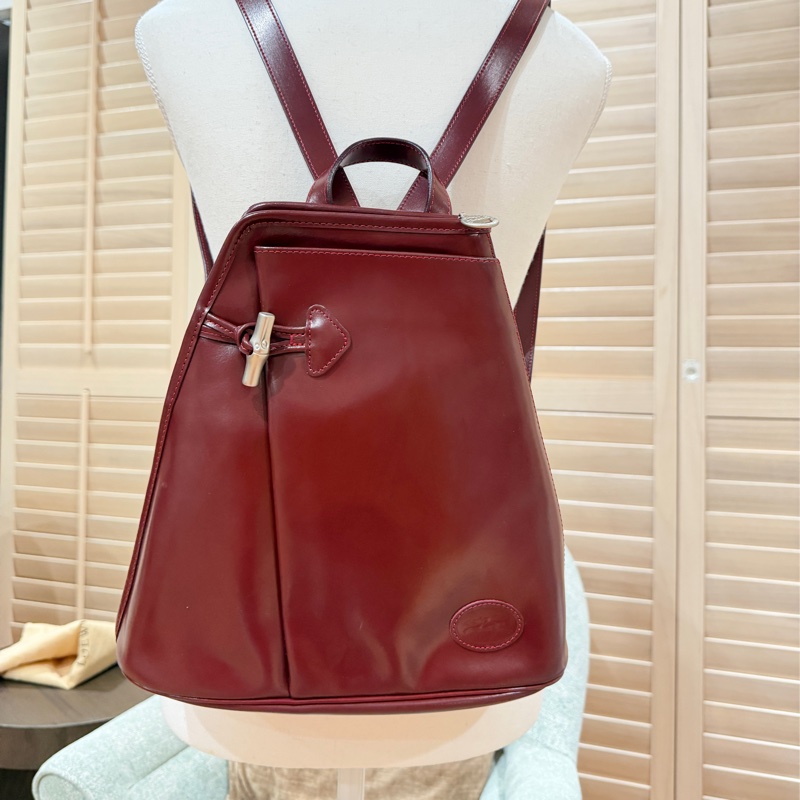 Longchamp vintage 牛皮後背包-1