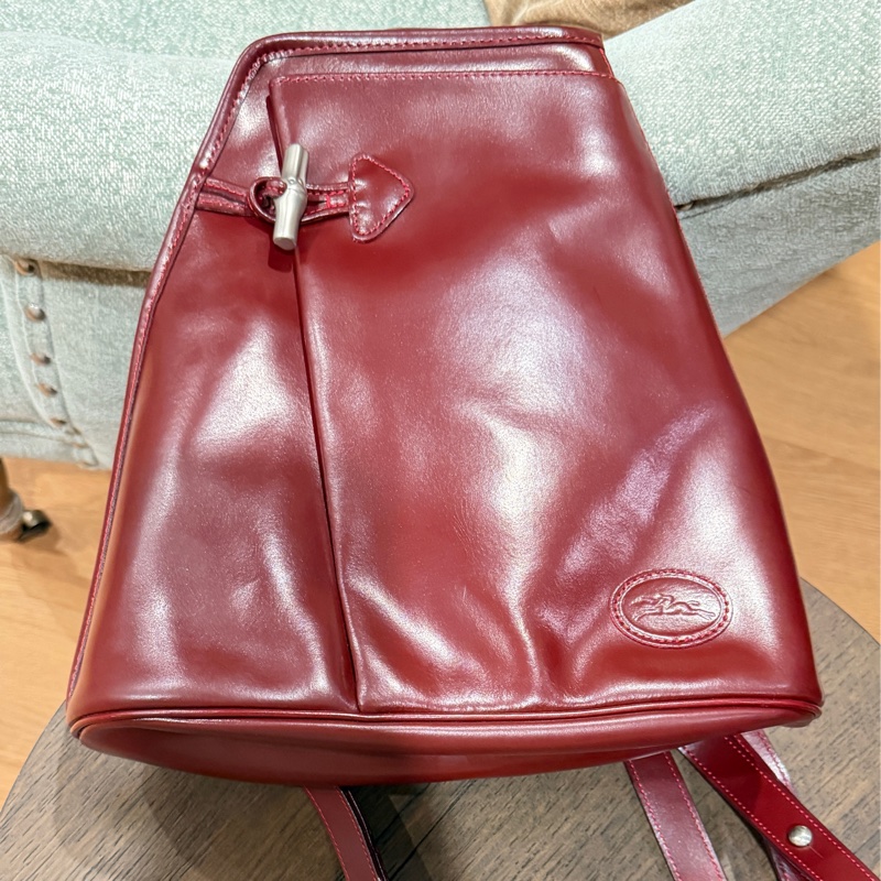 Longchamp vintage 牛皮後背包-2