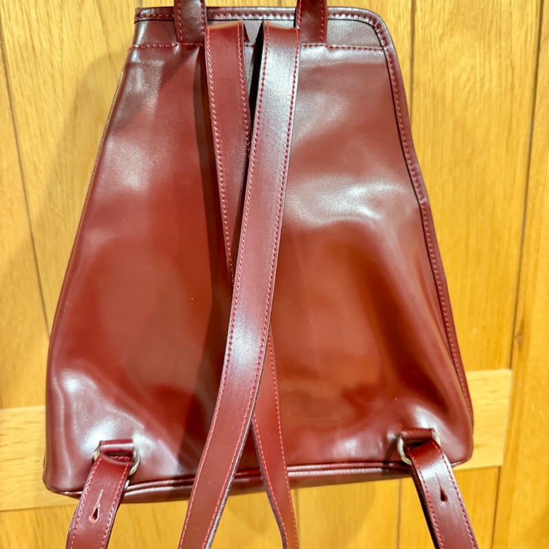 Longchamp vintage 牛皮後背包-3