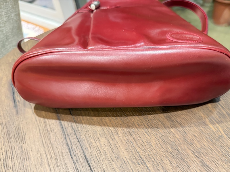 Longchamp vintage 牛皮後背包-6
