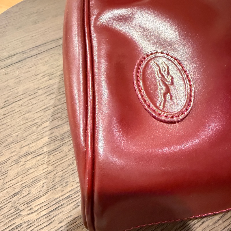 Longchamp vintage 牛皮後背包-7