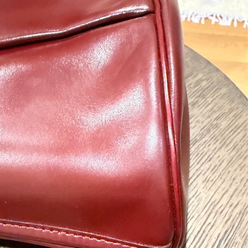 Longchamp vintage 牛皮後背包-8