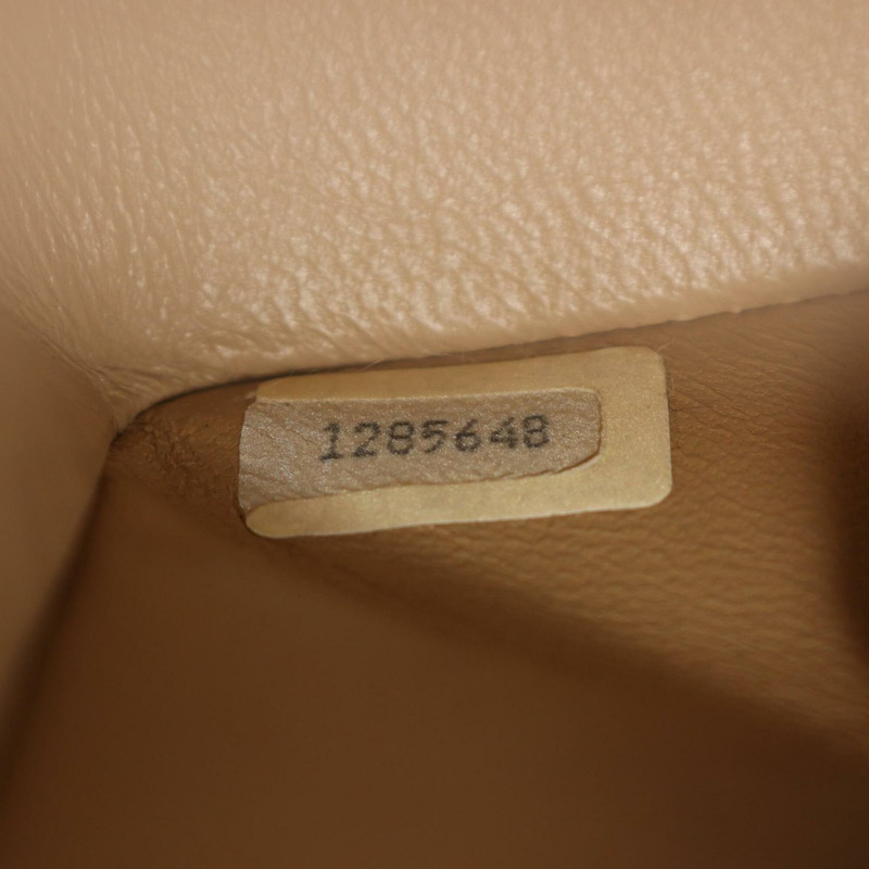 香奈兒絎縫單蓋肩背包/手提包，羊皮，女士，米色/黑色-4