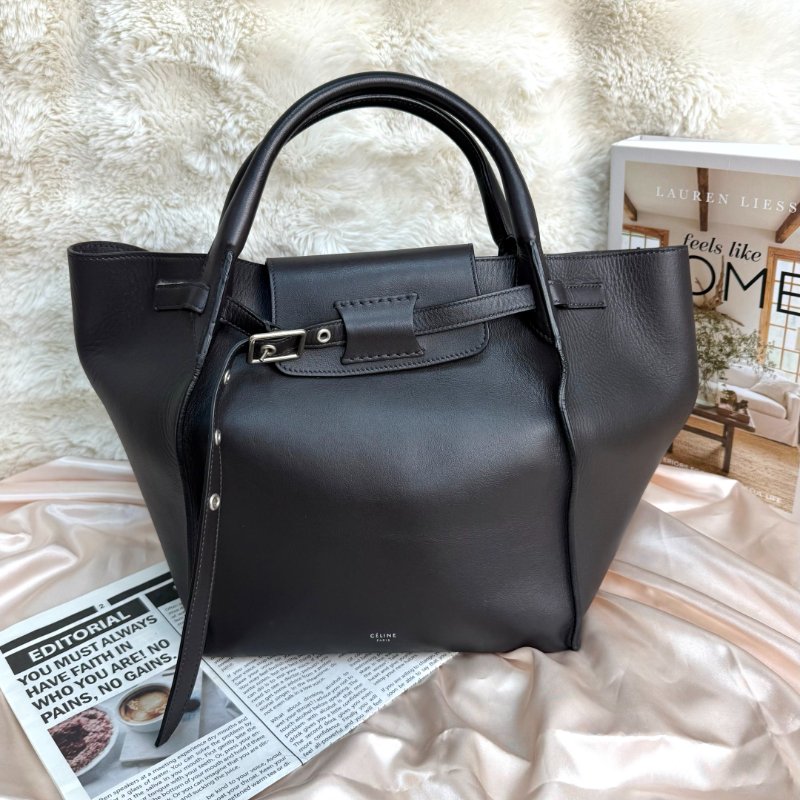 CELINE Big bag 黑色 牛皮 小號-0