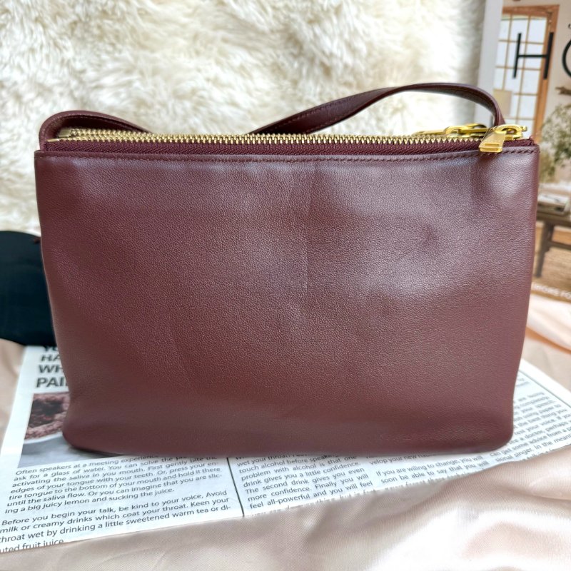 Celine TRIO光滑羊皮革手袋 羊皮拼牛皮-1