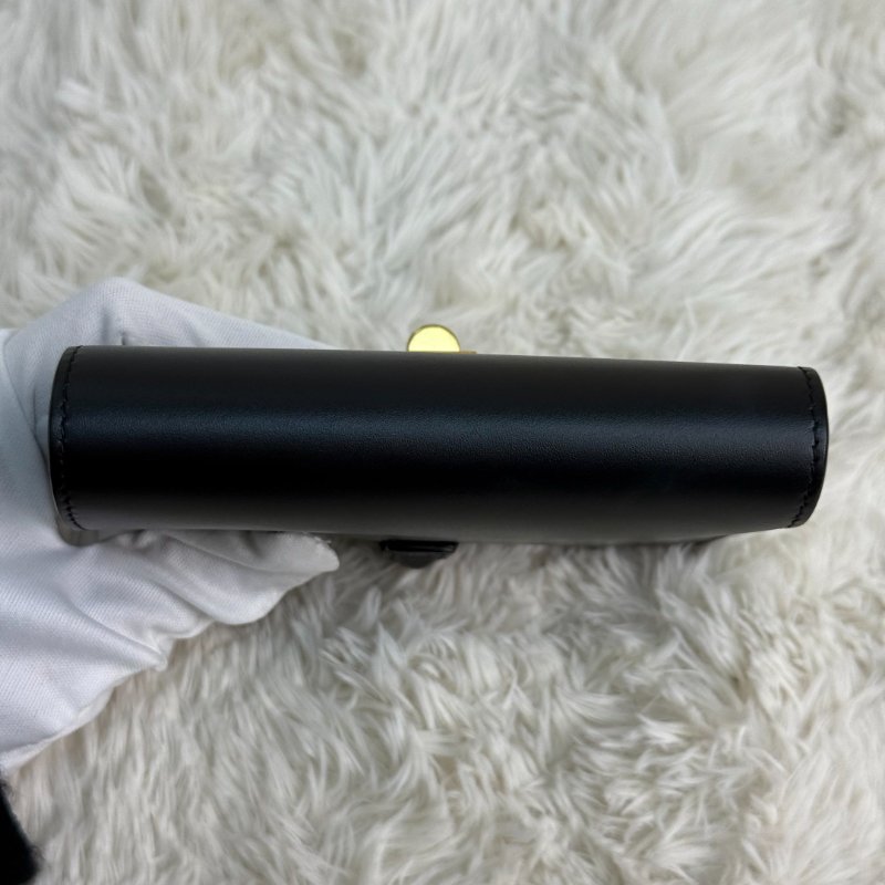 Celine 亮澤牛皮革配零錢袋錢包-2