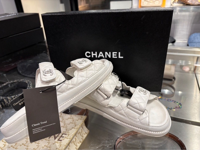 全配件🌟Chanel 白色雙C涼拖鞋｜Classic Trend CT精品｜台北東區實體-4