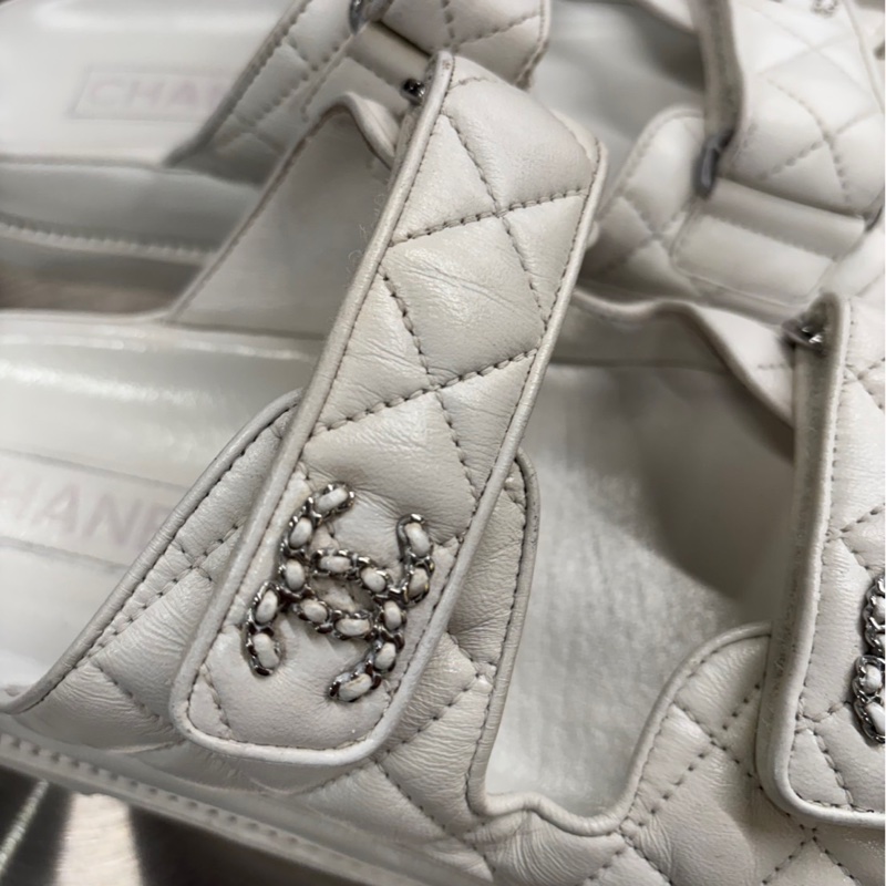 全配件🌟Chanel 白色雙C涼拖鞋｜Classic Trend CT精品｜台北東區實體-5