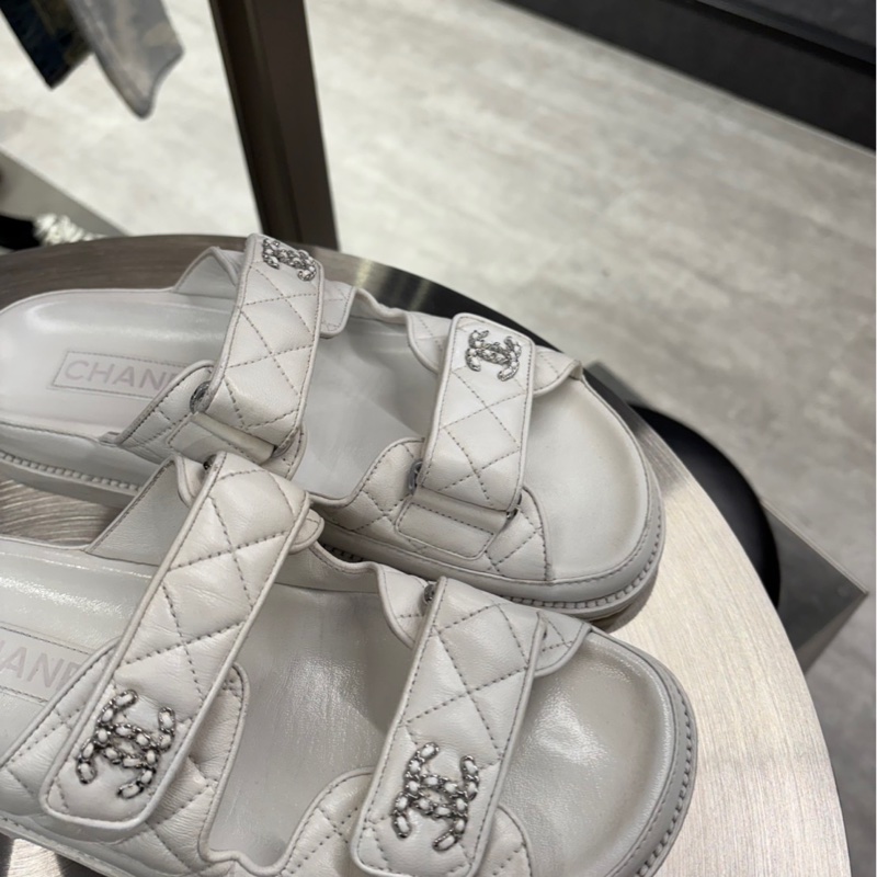 全配件🌟Chanel 白色雙C涼拖鞋｜Classic Trend CT精品｜台北東區實體-6