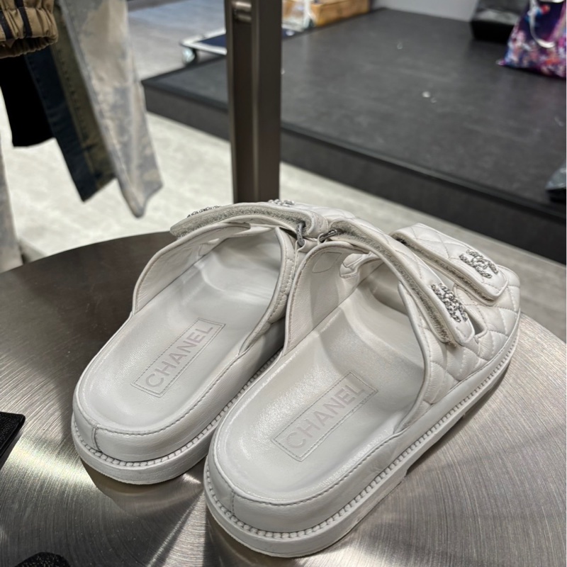 全配件🌟Chanel 白色雙C涼拖鞋｜Classic Trend CT精品｜台北東區實體-9